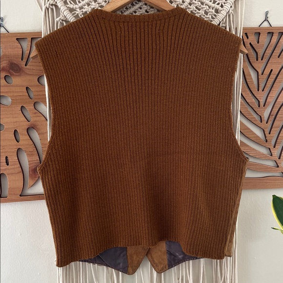 Vintage Leather Norm Thompson Brown Vest Medium - Picture 4 of 4